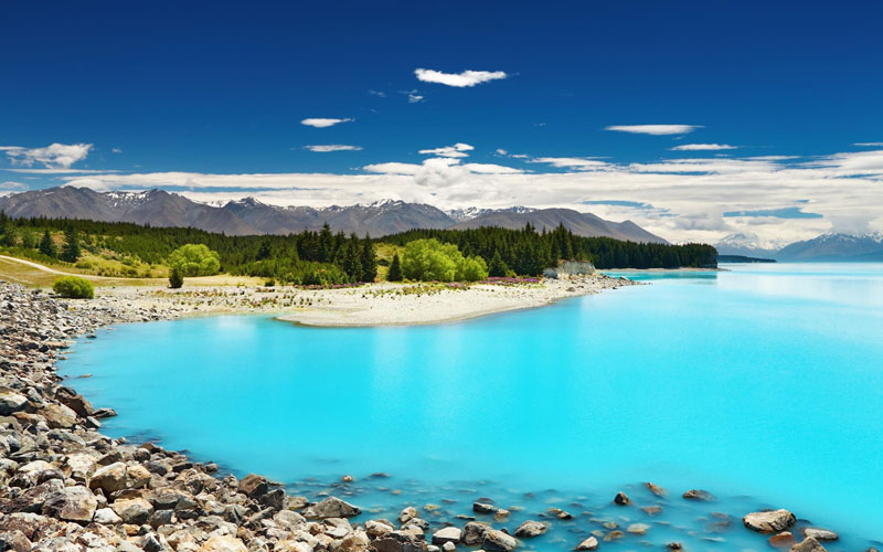 Голубое озеро, Blue Lake, Национальном парке Озер Нельсона, Новая Зеландия